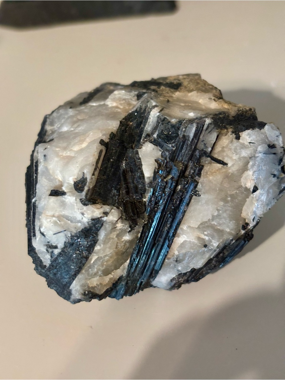 Black Tourmaline in Quartz Matrix – Natural Raw Mineral Specimen
